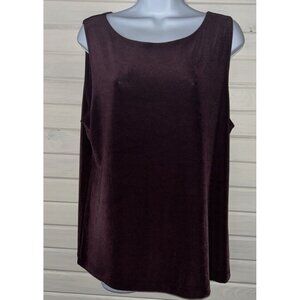 VTG Chicos Travelers Sz 3 (XL) Reddish Brown Shell Slinky Easy Care EUC